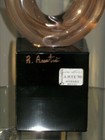 ARTE '80 Italy Marble/Murano Glass Sculpture ~Love Knot~ by R. Anatra 17" tall — photo 8