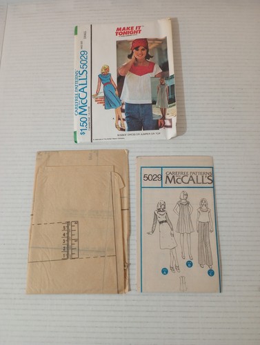McCall's Extra Carefree Sewing Pattern 5029 Uncut Misses' Dress Jumper Top 1976 - Picture 2 of 7