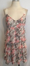 Ann Taylor Loft M Ruffled Coquette Floral Babydoll Sleeveless Cottage Dress ￼