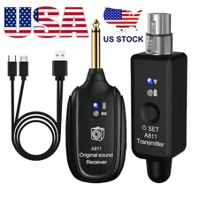 Wireless Microphone Converter XLR Transmitter and Receiver Wireless Mic Adapter