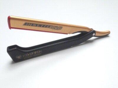 SHAVETTE DOVO Golden Rasiermesser Alu Solingen Razor für Wechselklinge!