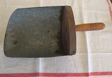 LARGE PRIMITIVE TIN & WOOD SCOOP GRAIN/GENERAL STORE