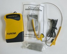 Citizen PR-400 Portable AM/FM Stereo Radio w/ Headphone Manual Armband EUC, Rare
