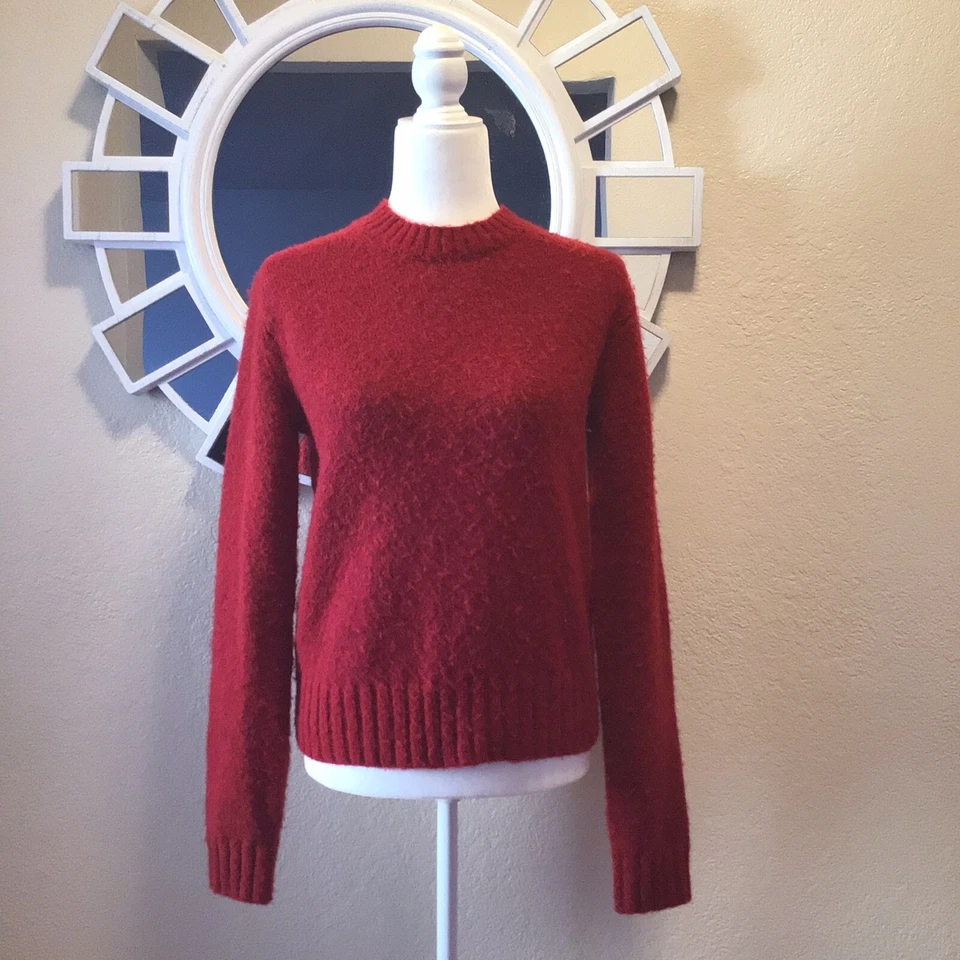 Suéter Helmut Lang Tejido Melange Cepillado Mezcla Lana XS NUEVO SIN ETIQUETAS $395 Foto 4 de 4