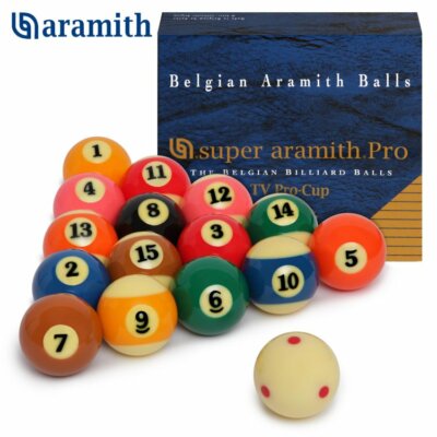 Billardkugel Kugelset Pool, Aramith Super Pro TV, 57,2 mm Billardbälle 