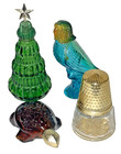 New ListingLot of 4 Vintage Avon Perfume Cologne Bottles Decanters Bird Thimble Turtle Tree