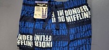 DUNDER MIFFLIN THE OFFICE MENS SLEEP LOUNGE PANTS SIZE 2XL 44-46 BLUE DRAWSTRING