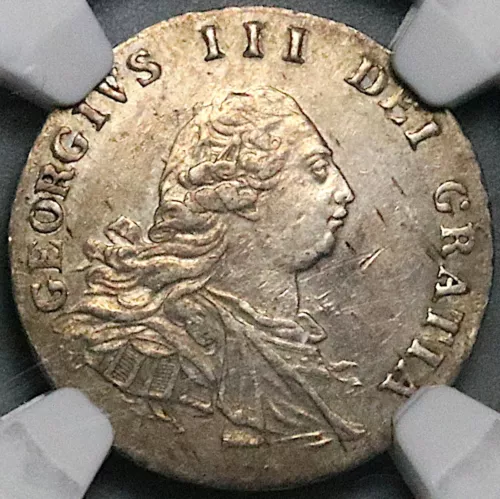 1792 NGC AU George III Great Britain 4 Pence Groat Wire Money Coin (24122801D)