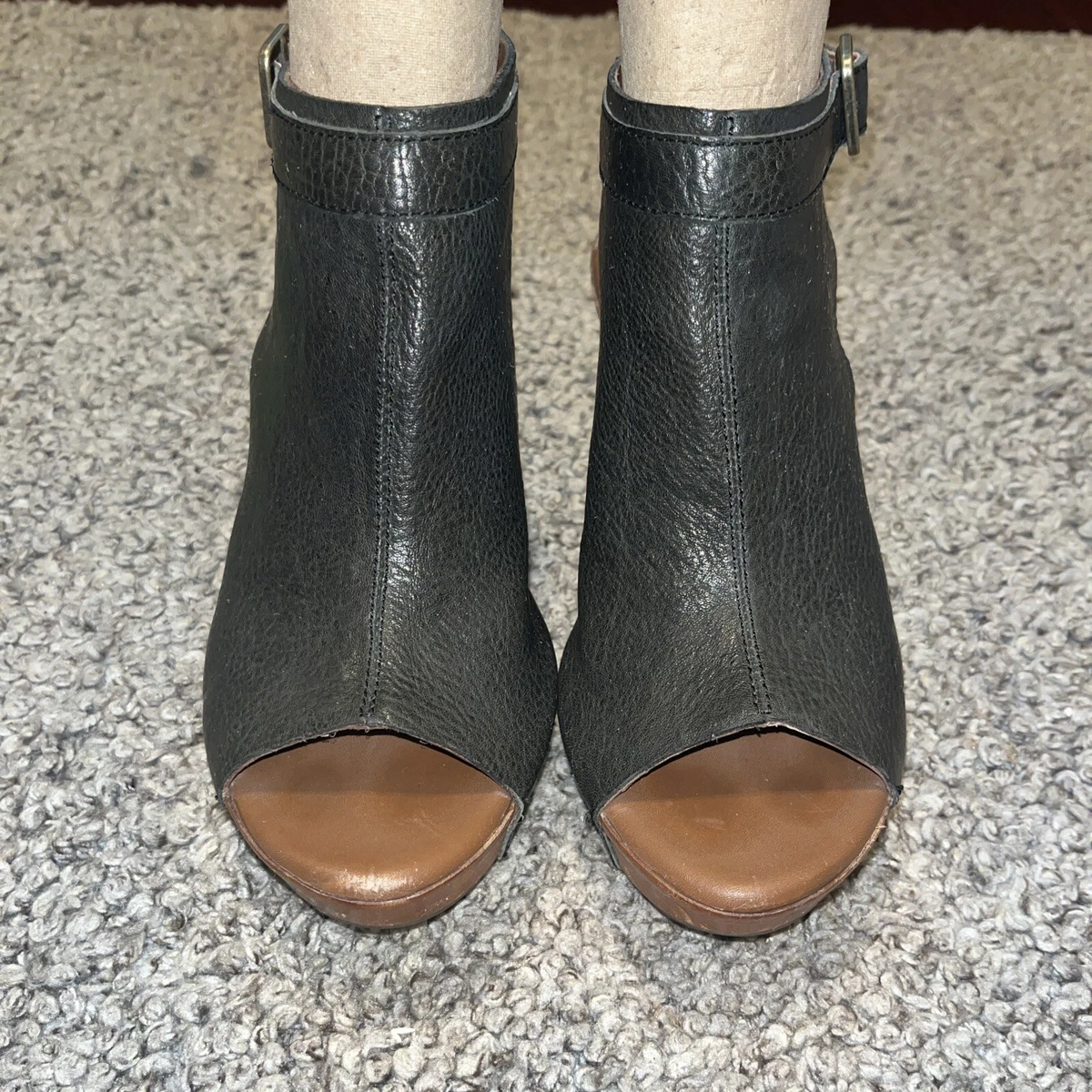 Leather clearance bootie sandals