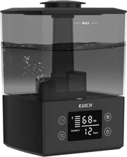 Air Humidifier for Bedroom and Plants -  2.4L Quiet Cool Mist Humidifier (BLACK)