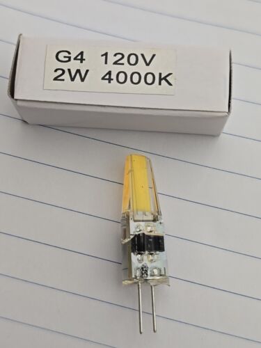 NEW G4 Bi-Pin 1505 LED bulb Warm/White Cabinet light 120V Silicone Lamp 4000K - Picture 3 of 3