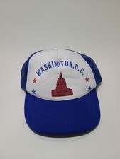 Vintage USA Washington D.C. Red White Blue Snap Back Trucker Hat