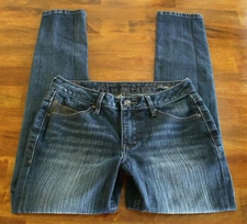 Women's Size 6 Jag Jeans Skinny Stretch Distressed Low Rise Blue Inseam 29"