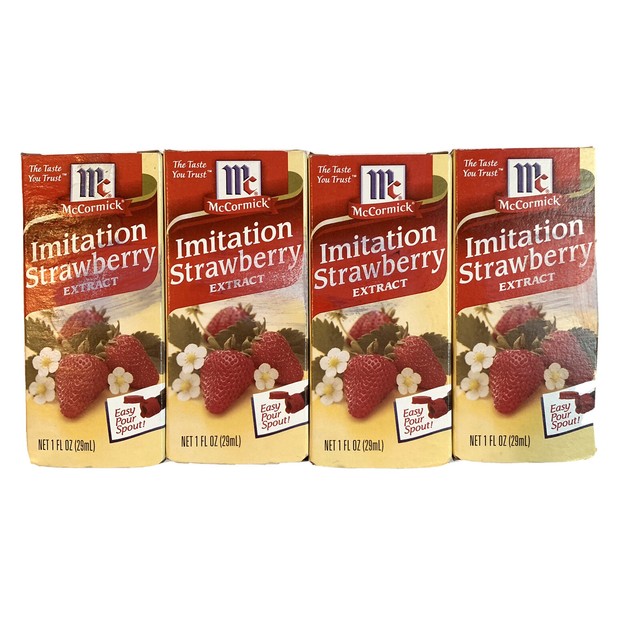 McCormick Imitation Strawberry Extract LOT 4 New 1 Oz Each Sealed eBay