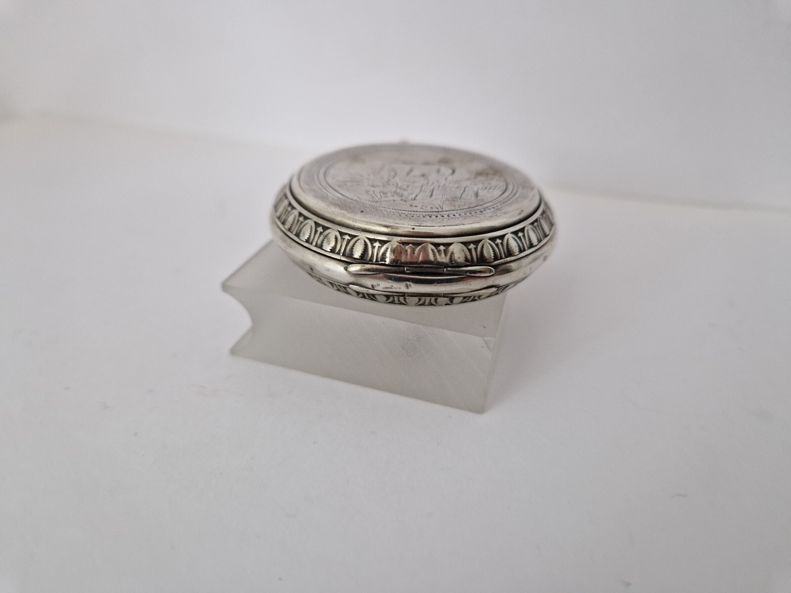 Antique Solid Silver Pocket Watch Case - Open Fac… - image 10