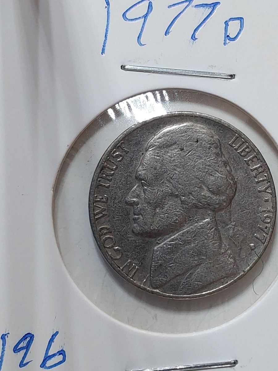 1977 Jefferson Nickel Error Double Die D And Date 5 Cent Coin | eBay