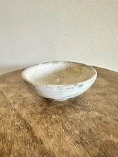 Jugtown Chinese White Low Bowl 1.75"H x 4.25"W North Carolina Seagrove Pottery
