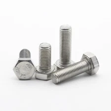 M7 Hexagon Head Bolts 304 Stainless Steel Hex Head Screws Pitch 1.0