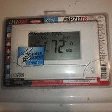 LUX PRO NWT 7 DAY SEALED  PROGRAMMED PSP711TS HEAT COOL THERMOSTAT TOUCH SCREEN