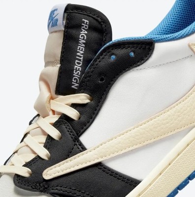 NIKE×fragment×TravisScott26cm Jordan 1 Retro x Fragment Design x Travis Scott Low Blue for Sale