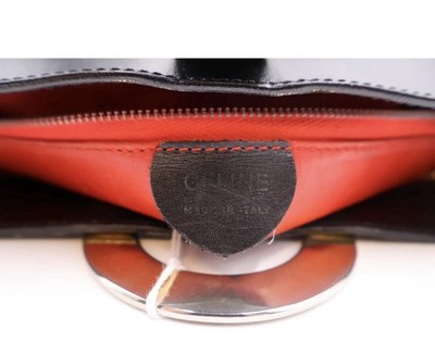✨ AUTHENTIC Vintage Celine Paris Black Leather Circle Bucket Bag