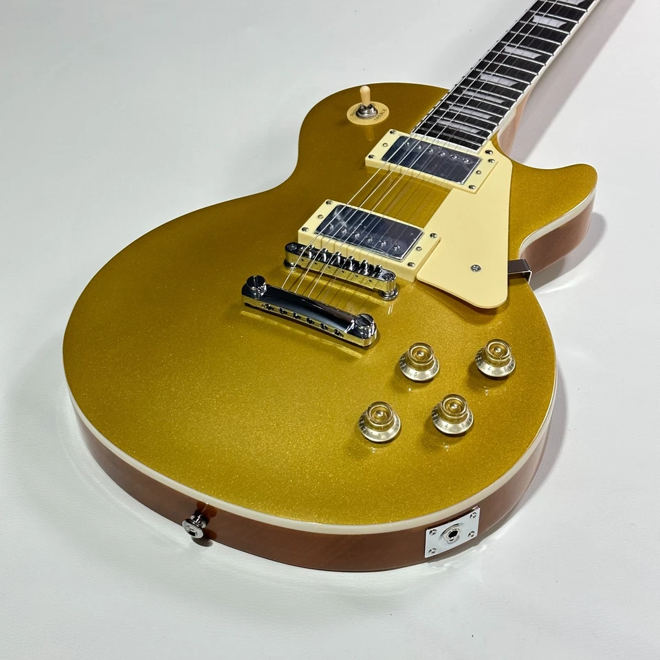 Guitarra elétrica LP dourada de alta qualidade pau-rosa escala corpo de mogno - Imagem 4 de 4
