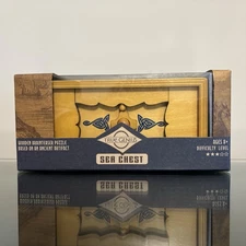 Project Genius True Genius Sea Chest Classic Wooden Brainteaser Puzzle Box NEW