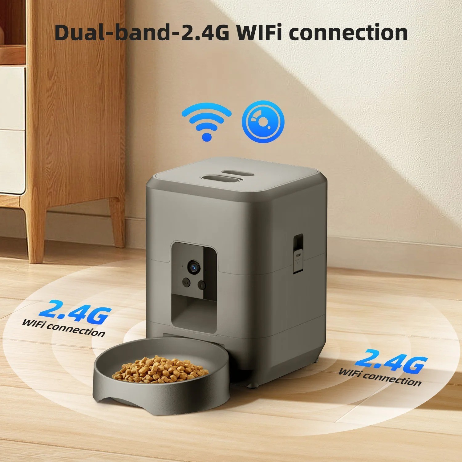 Automatic Pet Feeder with Camera Wifi Smart Dispenser