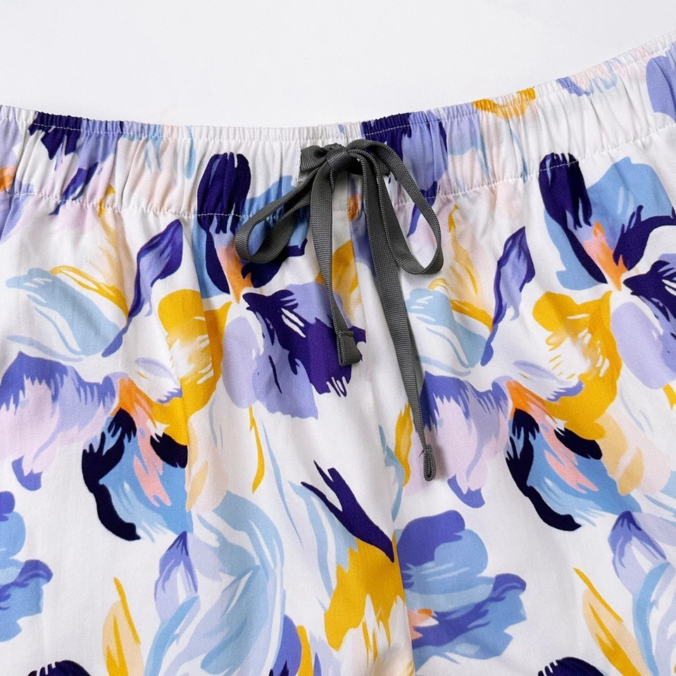 Conjunto de esfoliante unissex com estampa de algodão - Calça com cordão superior decote em V, uniforme médico - Imagem 3 de 4