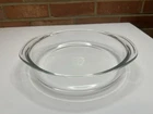 Vintage Pyrex #221 Clear Glass Round Handled Casserole Baking Dish 8″ USA NO LID