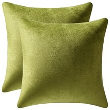 Throw Pillow Covers 16x16: Pack of 2 Cozy 16" x 16" Pack of 2 Chartreuse