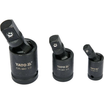 KRAFT Kardan-Gelenksatz 3-tlg 1/4'' 3/8'' 1/2'' Kugelgelenke Set Werkzeug