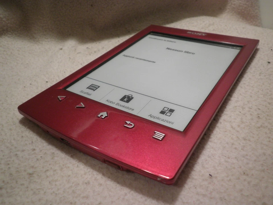 SONY EBOOK PRS-T2 TOUCH ROSSO OTTIME CONDIZIONI PERFETTO - Immagine 2 di 4