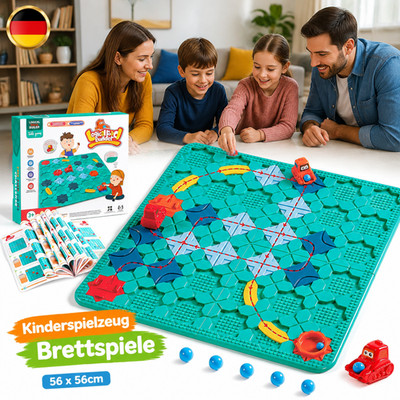 YOUKUKE Brettspiele Kinderspielzeug Logischer Straßenbauer 56 x 56 cm Spielmodi