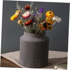 Farmhouse Vase for Home Decor, Vintage Rustic 6.1*7IN Brown and Black