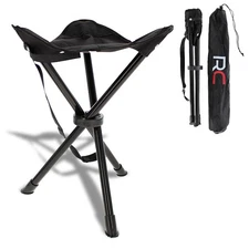 RLC Folding Camping Stool Tripod Portable 3 Legged Ultralight Backpacking Chair