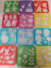 Vintage TupperToys Tupperware STENCILS ART Lot of 12 Holidays Animals Nature