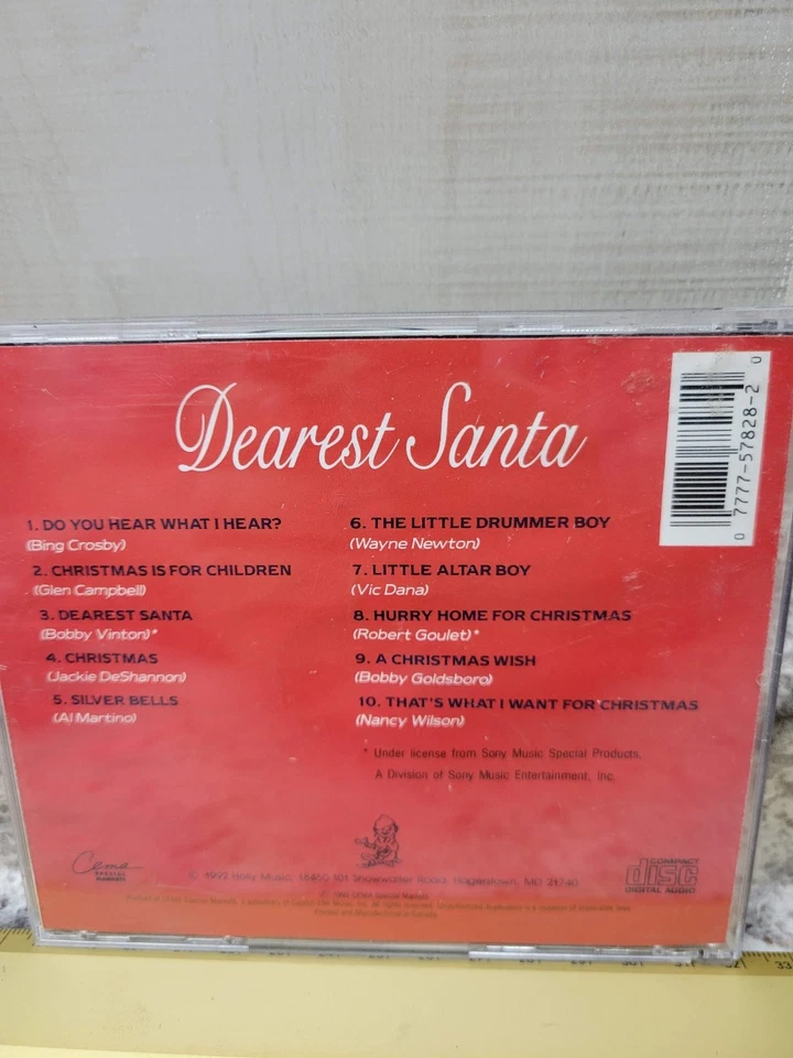 Dearest Santa CD 1992 Holiday Christmas Music Cema Special Media — 第 2/2 张图片