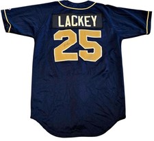 Vahn Lackey Auto Georgia Tech Yellow Jackets Vtg Rawlings Jersey Customized Med