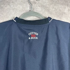 Cutter & Buck Golf Jacket Mens S Navy Blue Windbreaker Short Sleeve V-Neck NEW