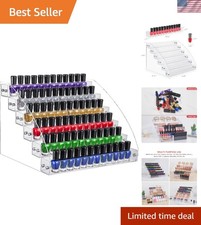Elegant 6-Tier Acrylic Nail Polish Organizer - Perfect for Makeup and Oils