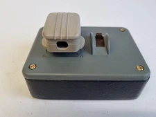 Vintage Factory Industrial Cast Iron Round Pin 5 Amp Ceramic Socket