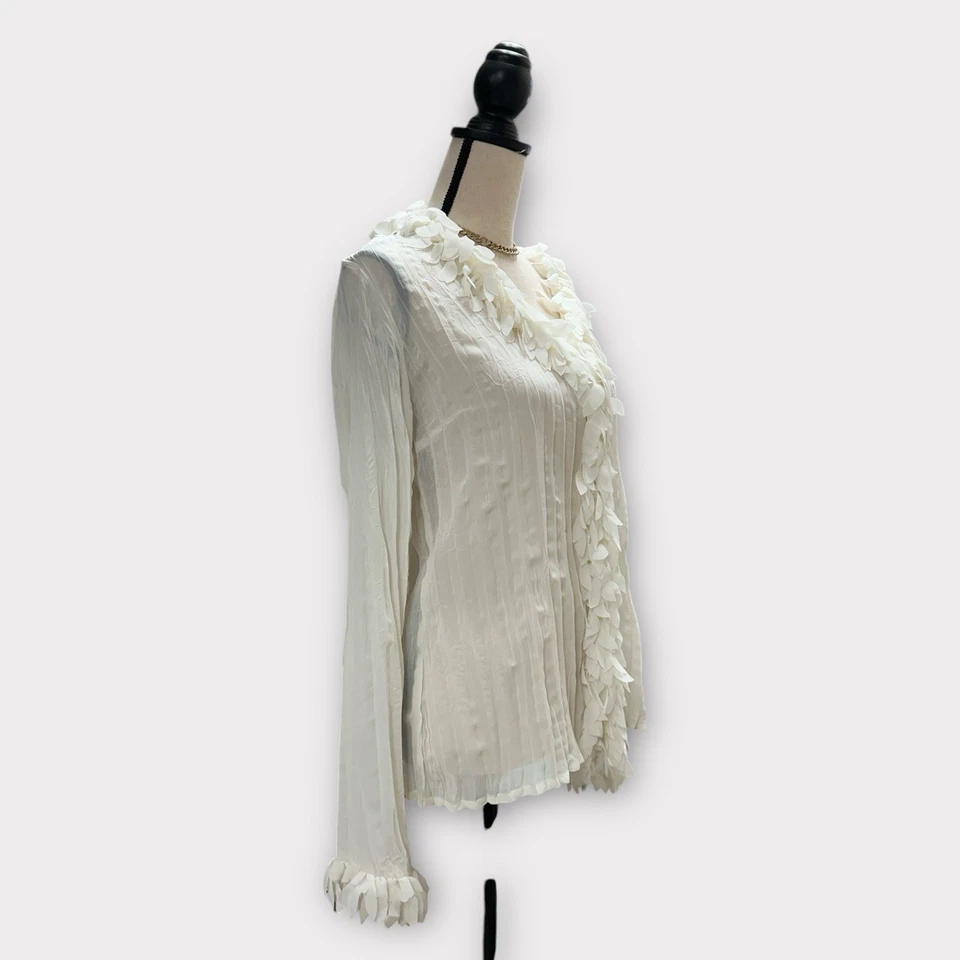 Elementz Mujer L De Colección Y2K Gasa Top Botón Hada Capricho Blanco Foto 2 de 4