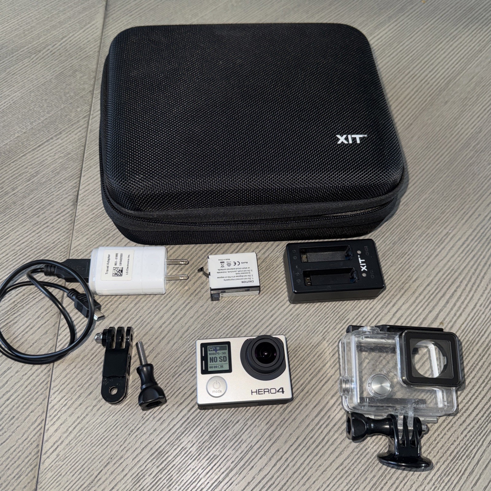 GoPro Hero 4 HD Action Camera + Carry Case , Batteries , Charger & Accessories-image