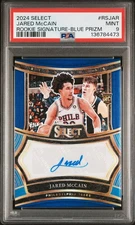 JARED MCCAIN 2024 Select RC Auto Rookie Signatures #RS-JAR BLUE PRIZM /49  PSA 9