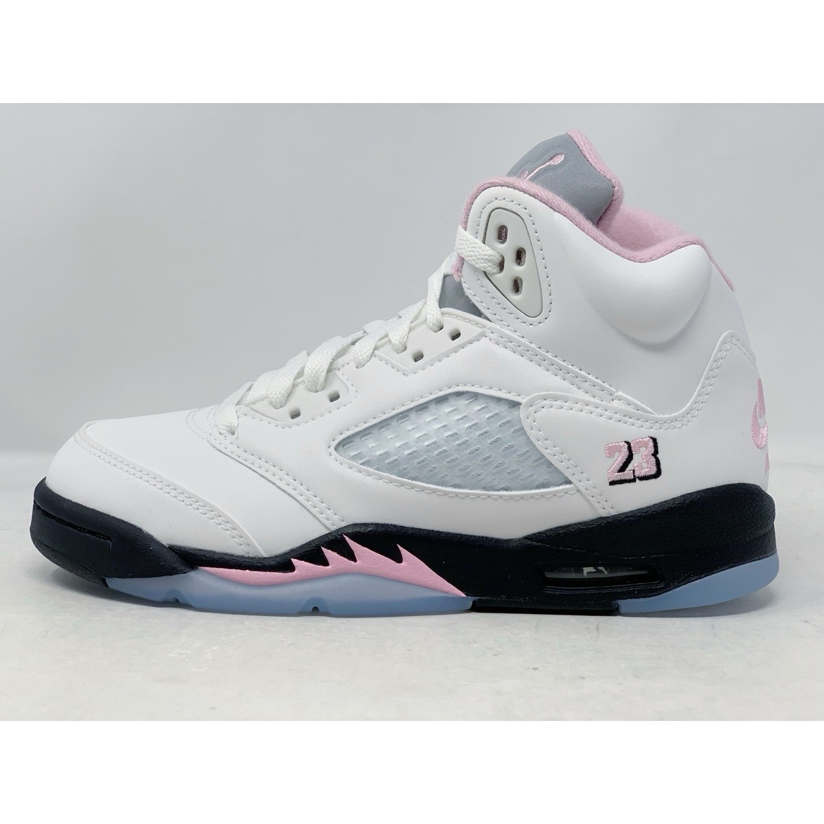 Air Jordan 5 'Soft Pink' White Sneakers, Size 6Y / 7.5W BNIB