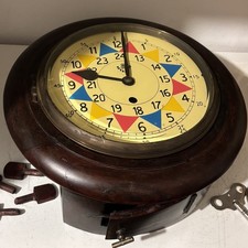 Antique Fusee Wall RAF Sector clock In Very Good Condition