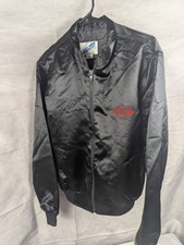 Vtg Race Wear Tropicana Las Vegas Satin Jacket Mens Small Black USA Made Casino