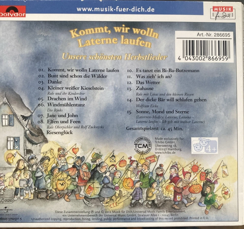 Kommt, wir wolln Laterne laufen - inkl. 2 Büchlein - Rolf Zuckowski Herbstlieder - Bild 2 von 4
