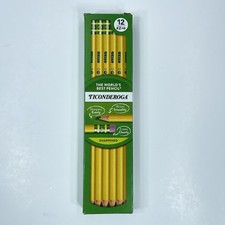 Ticonderoga Wood-Cased Pencils, Pre-Sharpened, 2HB 12 Count Pack of 1 , Yellow